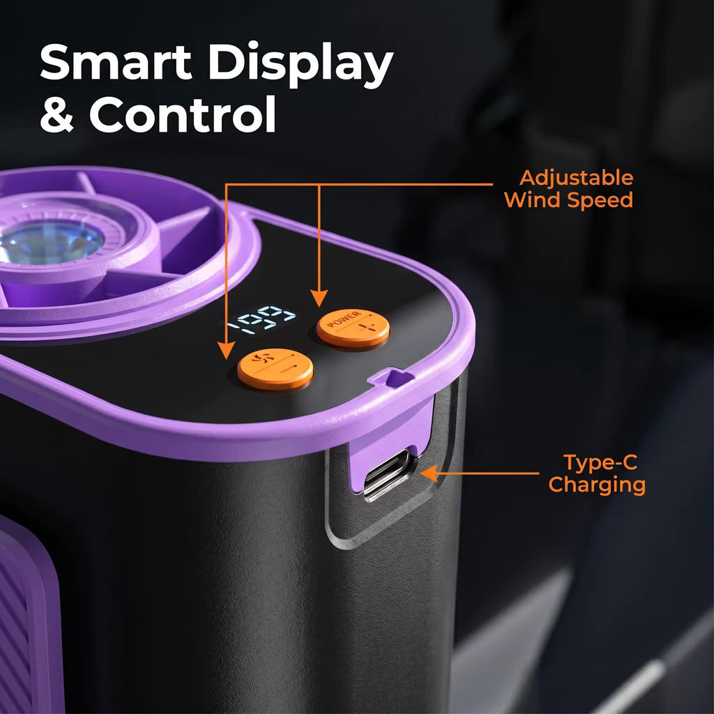 LED Display Waist Fan